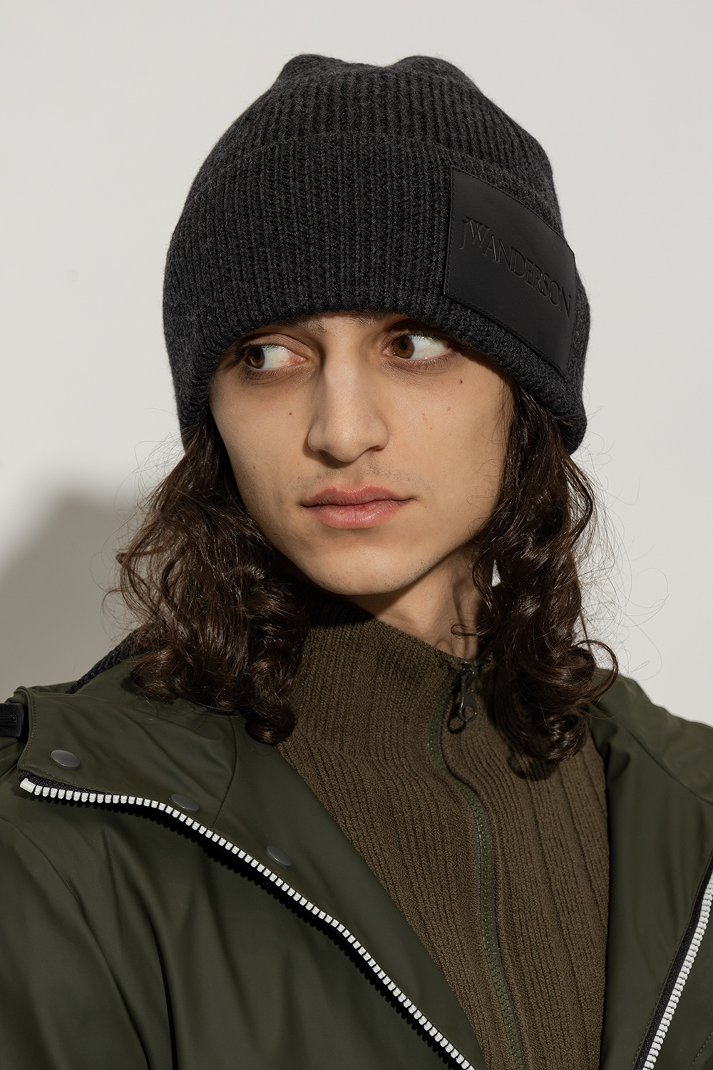 Grey Wool beanie with logo JW Anderson - Vitkac Canada